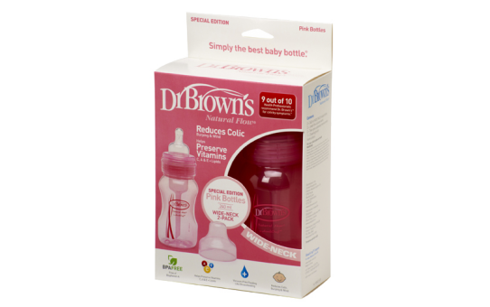 Антиколиковая бутылочка Dr.Brown's с широким горлышком, 2 шт., 240 мл.